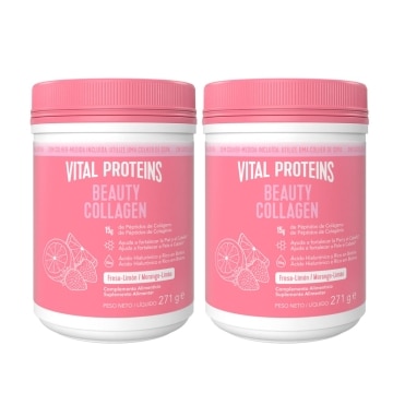 Pack Ahorro Beauty Colágeno con Ácido Hialurónico sabor fresa limón 2x271g