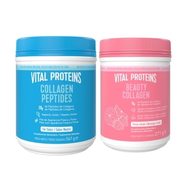 Pack Ahorro Colágeno Vital Proteins Neutro 567g + Beauty Collagen Fresa Limón 271g