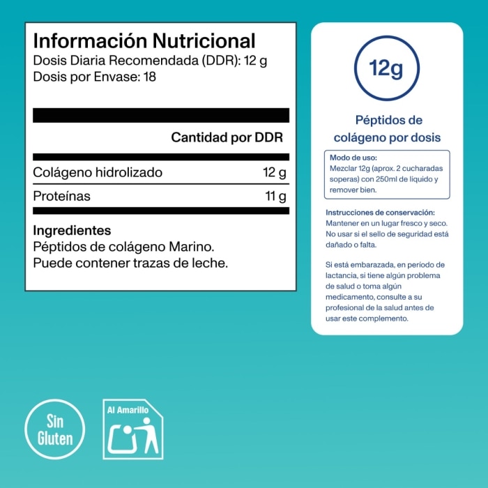 Péptidos de colágeno Marino neutro - 221g